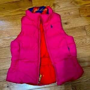 Ralph Lauren vest two side orange and pink